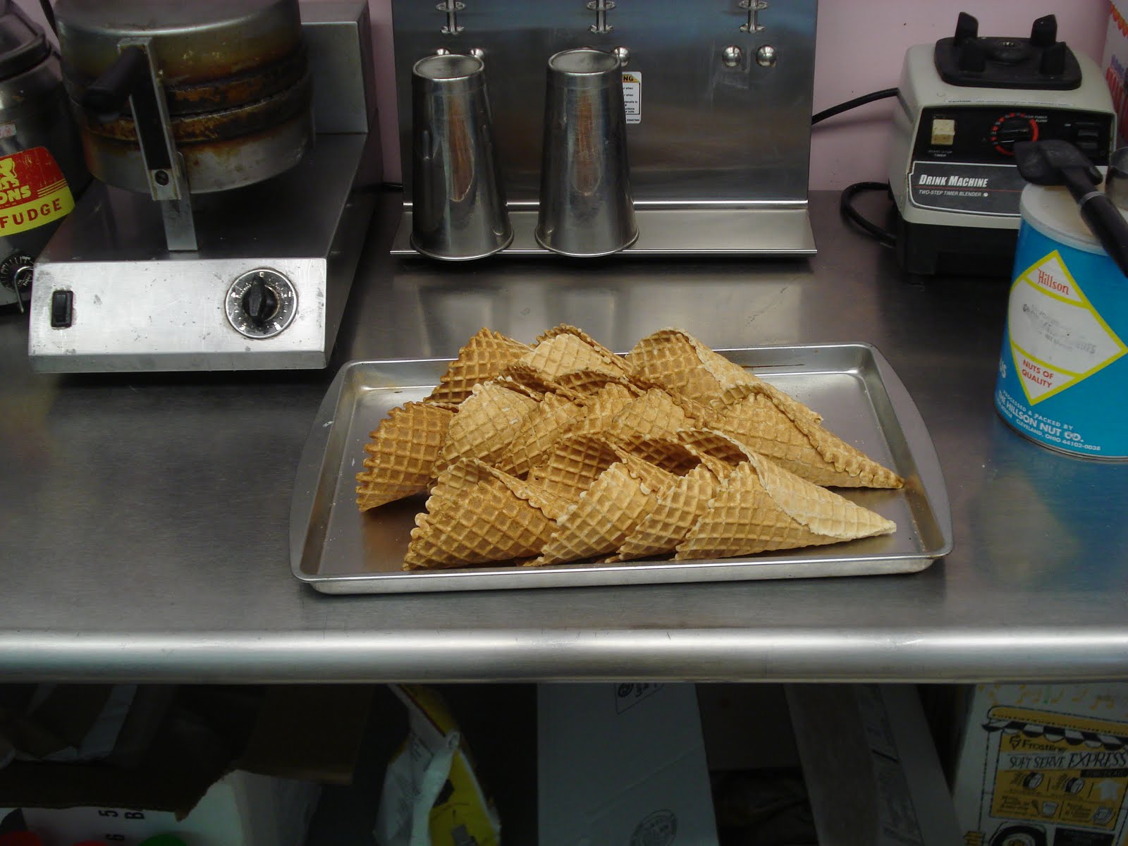 Chippy's Ice Cream Parlor Waffle Cone with Pumpkin Ice Cream